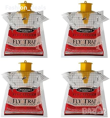 Нови 4 броя Капан за мухи на открито Градина Дом Еднократна употреба, снимка 1