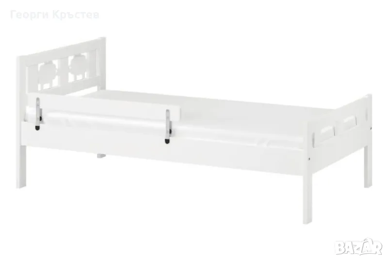 KRITTER детско легло + матрак с пяна + подматрачна рамка + предпазна преграда + протектор за матрака, снимка 1