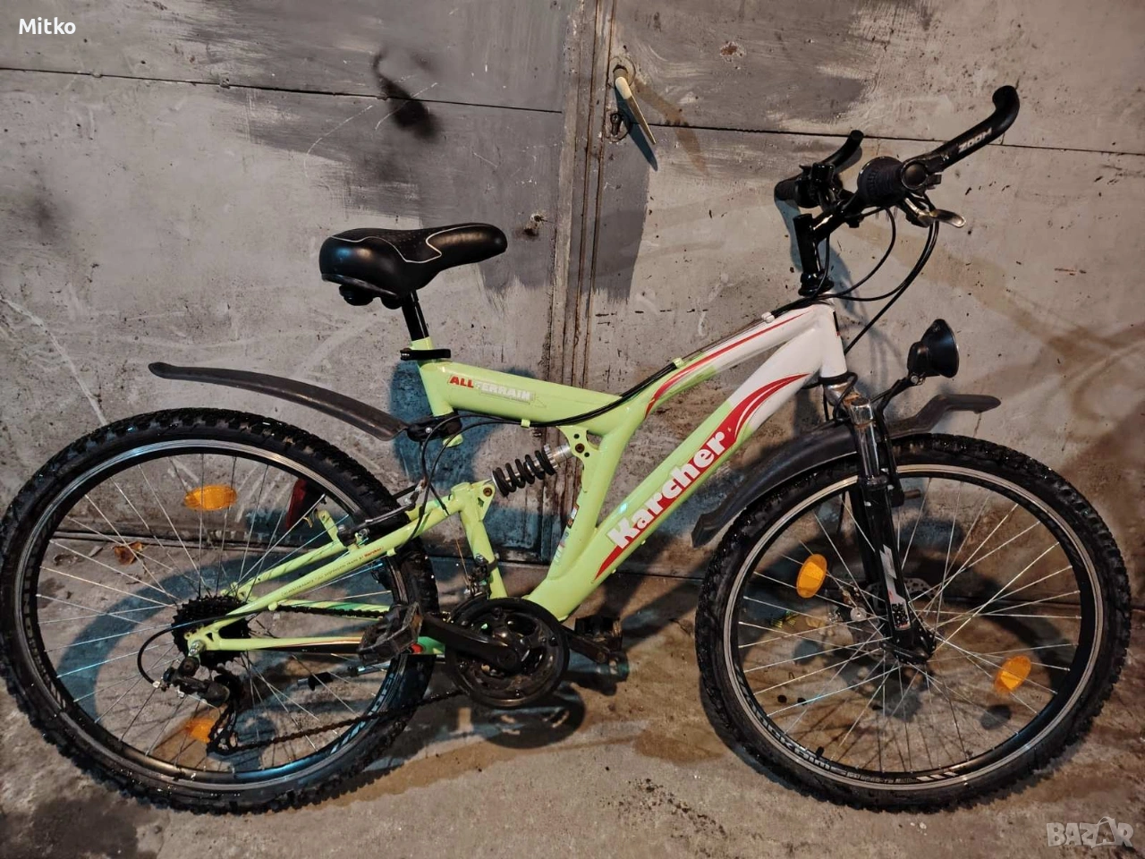 26 цола алуминиев велосипед с 21 скорости усилени капли амортисьори предни и задни като нов , снимка 1