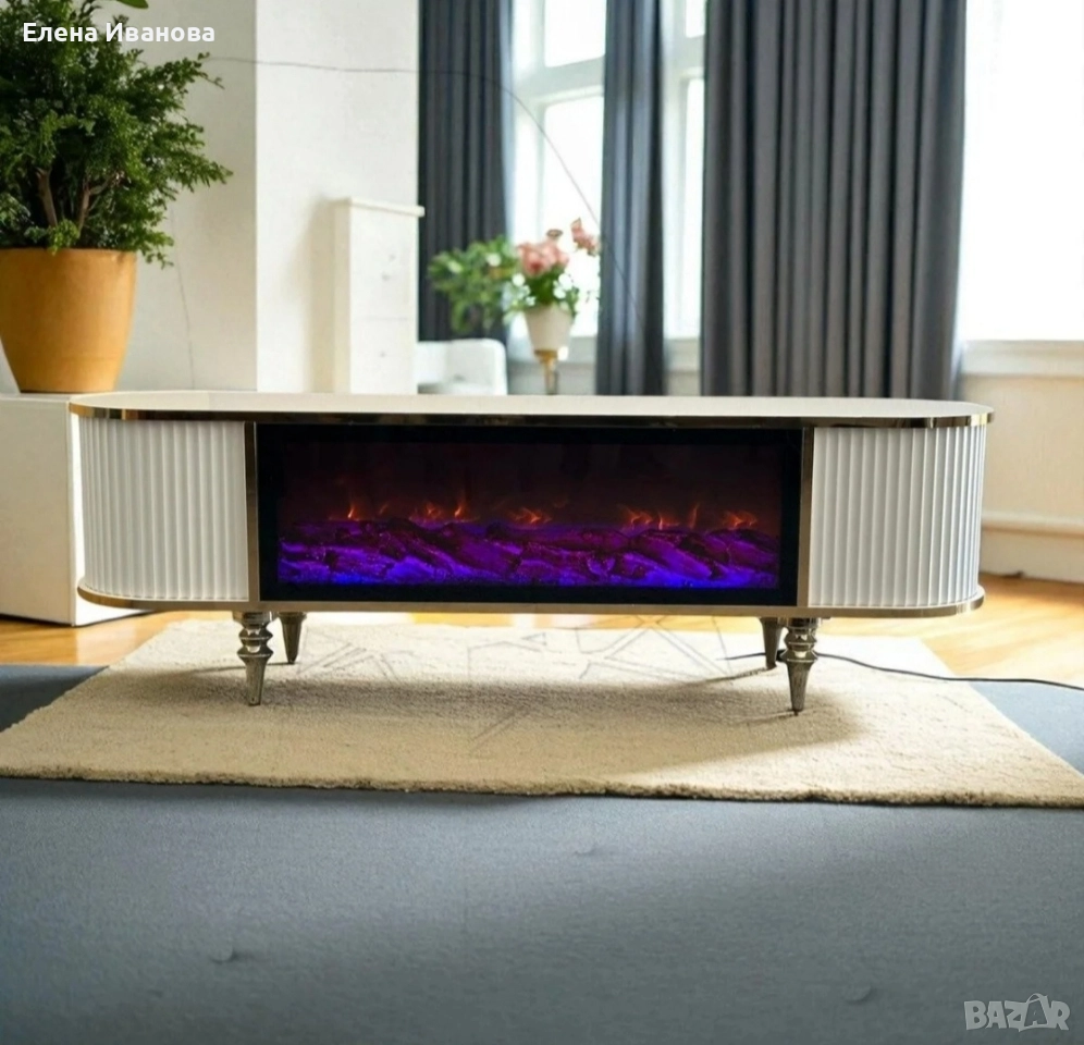 Декоративна камина заедно с шкаф , снимка 1