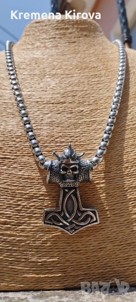 Мъжко стоманено колие Чукът на Тор. Бижута Луди гъби., снимка 1