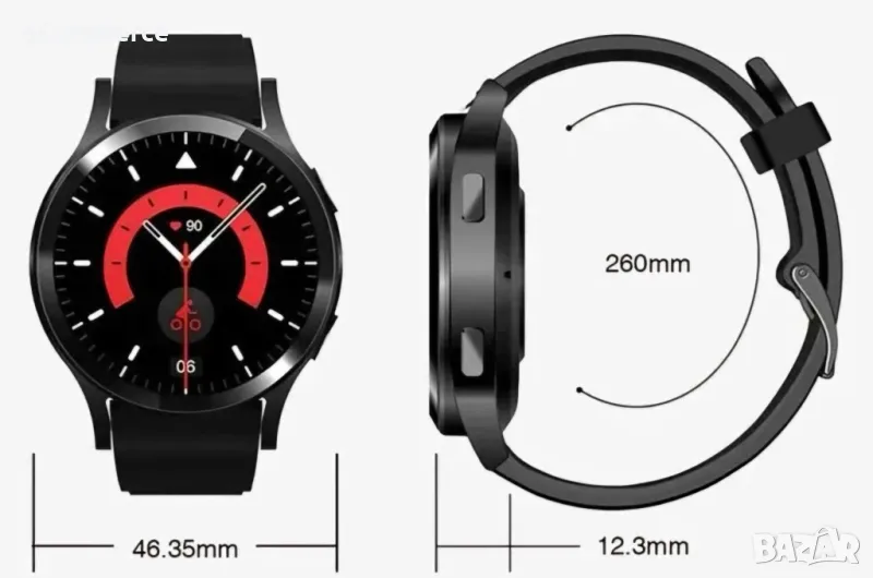 Спортен смарт часовник Watch F8,пълен сензорен екран,спорт,фитнес, силикон Bluetooth, снимка 1