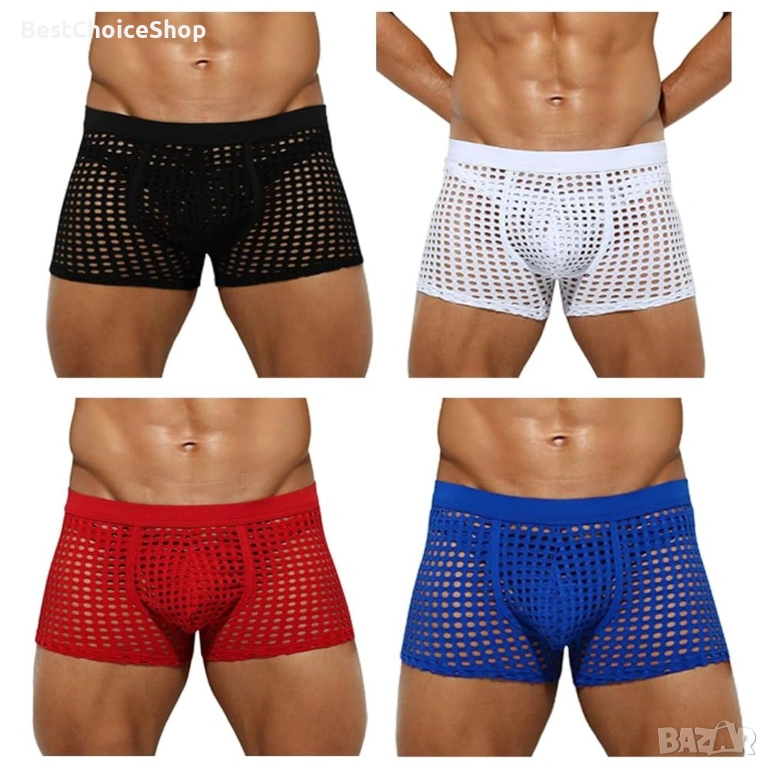 Меки дишащи боксерки, прозрачни къси боксерки, мрежести охлаждащи, снимка 1