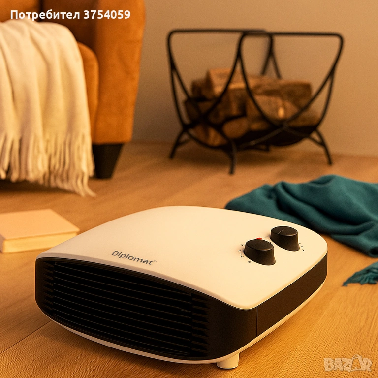 Вентилаторна печка Diplomat P7, 1800W, снимка 1