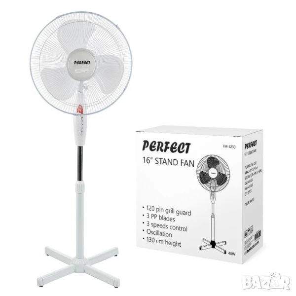 Вентилатор 16" PERFECT FM-3120, 40W, снимка 1