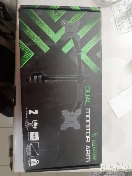 Стойка за два монитора, за бюро, снимка 1