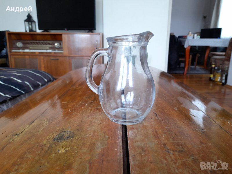 Стара стъклена кана,каничка #11, снимка 1