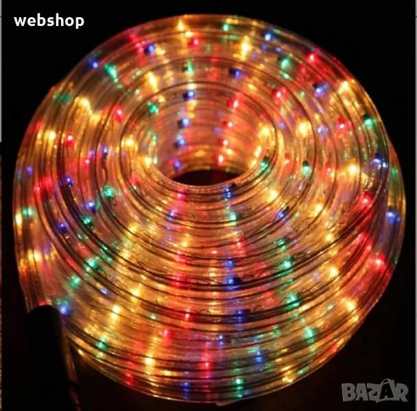 Водоустойчив светещ маркуч / Светещо LED въже - 20м Multicolor, снимка 1
