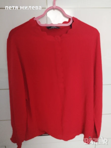 Червена дамска блуза , снимка 1