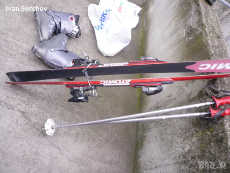 СКИ АТОМИК  , ОБУВКИ И ЩЕКИ -170 СМ 45 НОМЕР, снимка 1