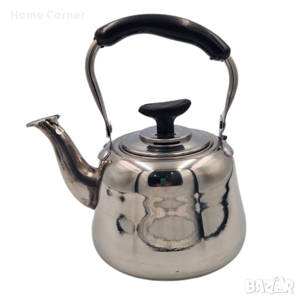 ЧАЙНИК 1 ЛИТЪР, НЕРЪЖДАЕМА СТОМАНА, С ЦЕДКА, снимка 1