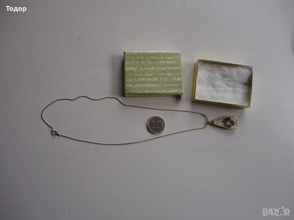 Уникално позлатено колие с обков , снимка 1