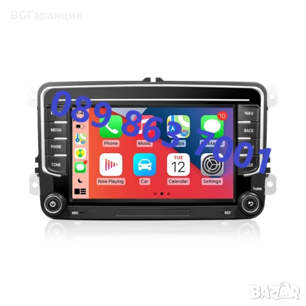 Мултимедия Android 13 за VW, Seat, Skoda с 2 DIN, снимка 1