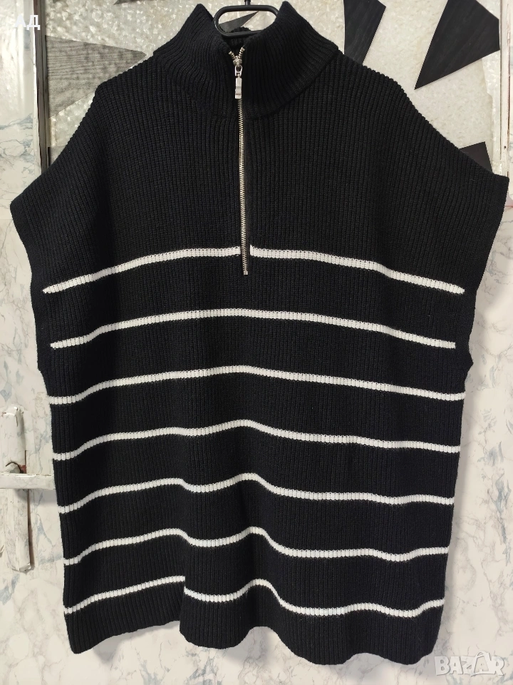 Плетен нов пуловер без ръкави, снимка 1