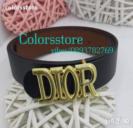 Черен колан Dior код VL12A29, снимка 1