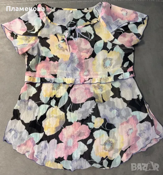 Дамска блузка с къс ръкав - L, снимка 1