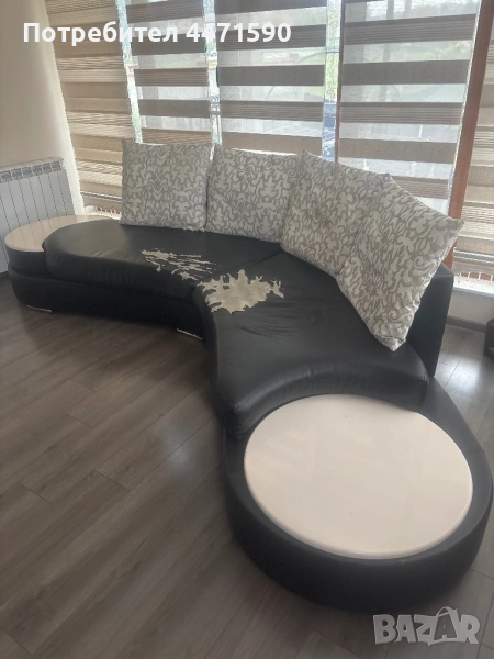 Диван кожен от две части, снимка 1