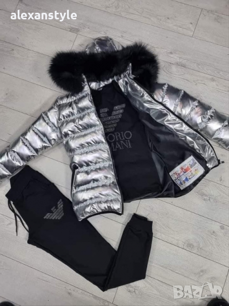 Дамско яке сребро/реплика/, снимка 1