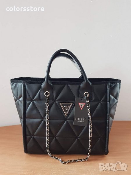 Луксозна Черна чанта  Guess   код SG316, снимка 1