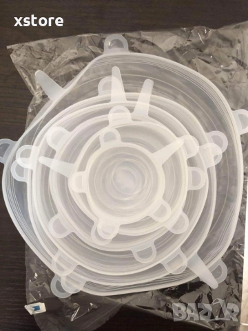 Комплект от 6 броя силиконови капаци за храна , снимка 8 - Други - 52699189