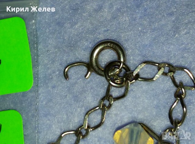 ЕФИРНА СКЪПОЦЕННА СРЕБЪРНА ГРИВНА За ГЛЕЗЕН СРЕБРО 925 с БЯЛА ПОЗЛАТА и ПЛАНИНСКИ КРИСТАЛИ 39964, снимка 10 - Гривни - 42475730