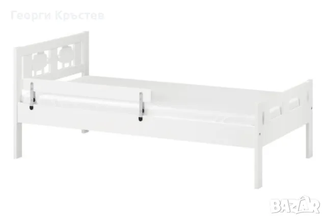 KRITTER детско легло + матрак с пяна + подматрачна рамка + предпазна преграда + протектор за матрака, снимка 1