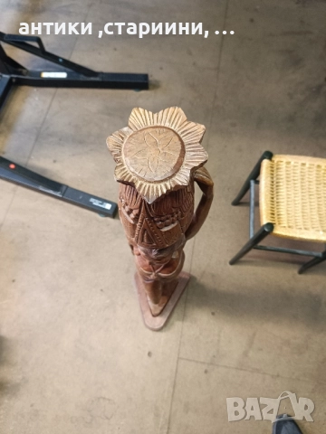 голяма дървена статуетка от масивно дърво!, снимка 3 - Статуетки - 52167017