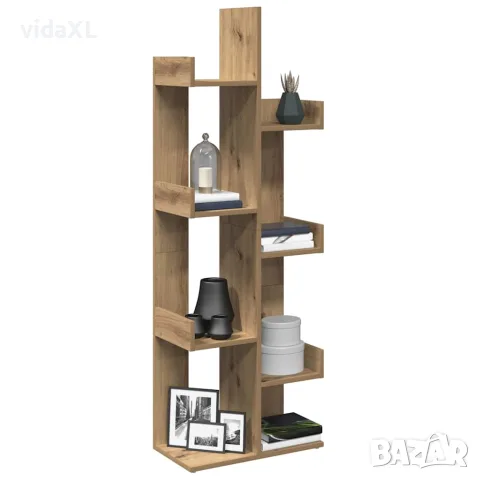 vidaXL Библиотека, дъб артизан, 48x25,5x140 см, инженерно дърво, снимка 2 - Етажерки - 56148205