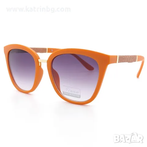 Дамски слънчеви очила оранжеви с брокат и UV защита Код на продукта:DASL-33, снимка 1