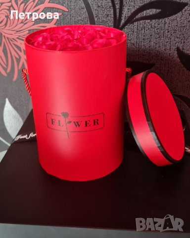 Кутия с рози/луксозна кутия със сапунени рози, снимка 4 - Подаръци за рожден ден - 42189349