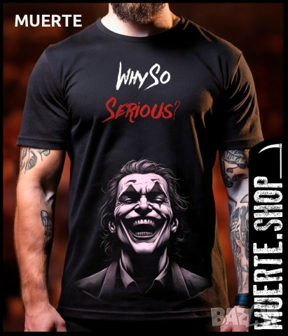 Черна тениска JOKER SMILEY