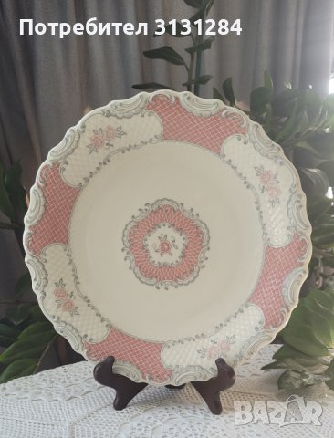 Антикварна Schumann Bavaria голяма барокова чиния 40-те Германия, снимка 2 - Други ценни предмети - 42066525