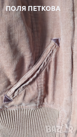  Кафяво рипс джинс якенце, снимка 8 - Якета - 36323125