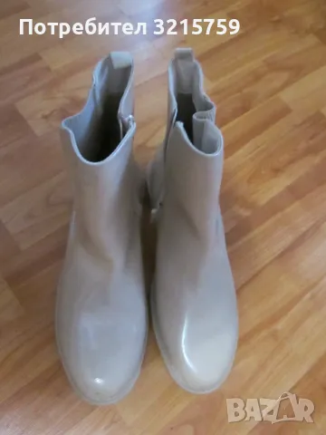 Нови дамски ботуши KIABI ,номер 42,бежови, еко кожа, снимка 5 - Дамски боти - 49222072