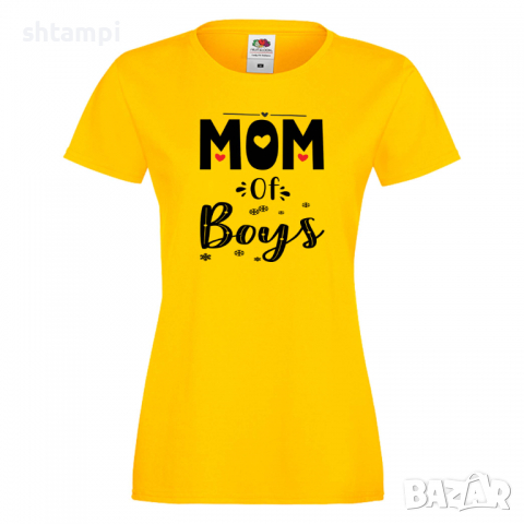 Дамска тениска Mom Of Boys,Празник на Майката,Подарък,Изненада,Рожден Ден, снимка 8 - Тениски - 36297075