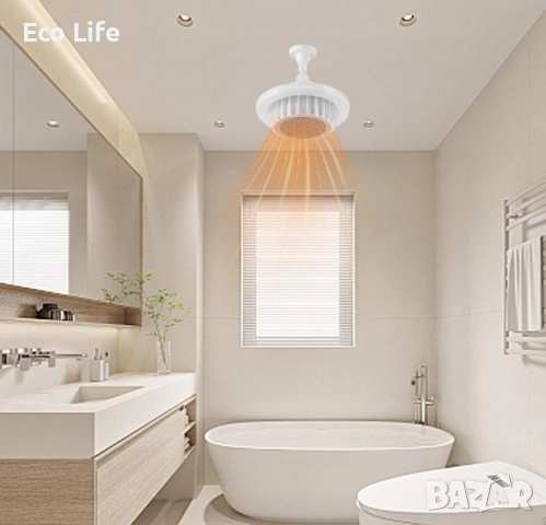 Модерен  таванен нагревател/отоплител/ с LED лампа, снимка 2 - Лед осветление - 53019341