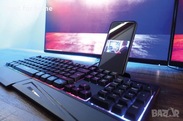 Геймърска клавиатура SCHWAIGER Gaming Tastatur GT108, RGB подсветка, снимка 7 - Клавиатури и мишки - 35948201