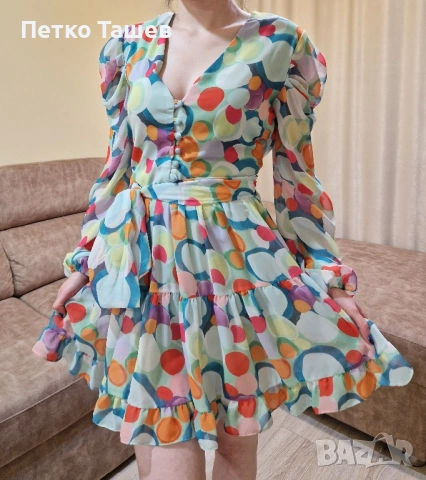 Нова цветна рокля , снимка 2 - Рокли - 53817754