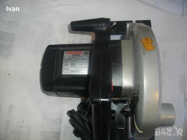 Made in USA 5,3A САЩ АМЕРИКАНСКИ ОРИГИНАЛЕН РЪЧЕН ЦИРКУЛЯР 1100 ВАТА ф165мм РЕЖЕ 60мм SKIL, снимка 11 - Други инструменти - 48604817