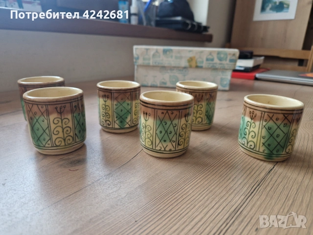 6 бр. ретро керамични чашки