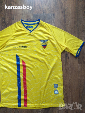 Ecuador Vintage Marathon Sports F.E.F Athletic Size L - ретро футболна тениска Л  , снимка 4 - Тениски - 44828093
