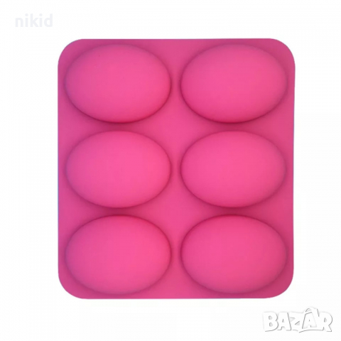 6 Елипс Овал Яйце яйца калъп силиконов молд форма гипс сапун , снимка 5 - Форми - 36308101