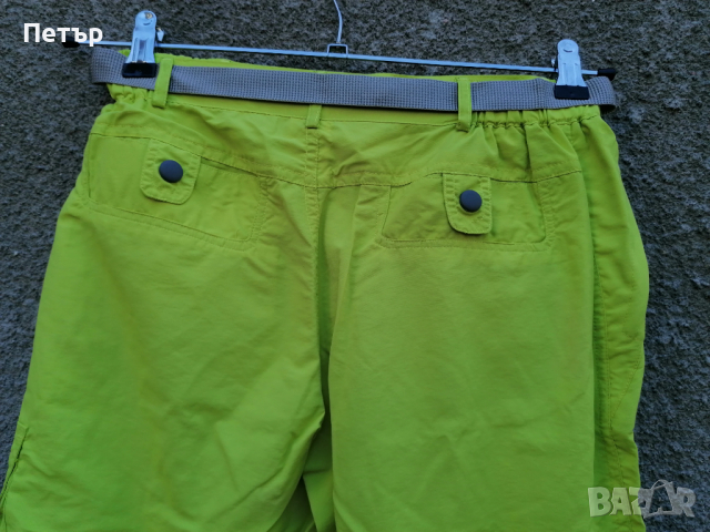Продавам нови дамски летни бързосъхнещи панталони с откачане на крачолите с коланче цвят електрик , снимка 4 - Панталони - 36454535
