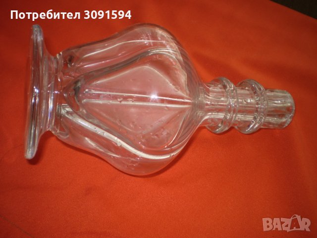 Винтидж голяма кристална бутилка за алкохол раздерена за 4  напиткинапитки, снимка 4 - Антикварни и старинни предмети - 42319421