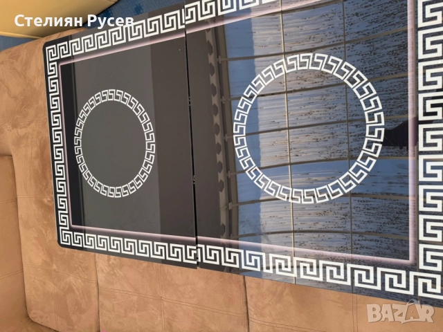 041165  версаче стъклена трапезна  маса  130/80см   -цена 150 лв или 76.69  евро  смр  - стъклен пло, снимка 6 - Маси - 52293755