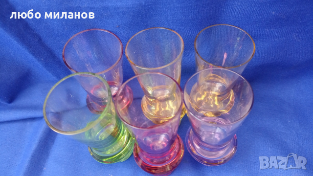 Разноцветни шотчета 6 бр, снимка 5 - Чаши - 44825791
