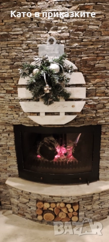 Модерна Нестандартна Коледна Украса Дървенa Коледнa Елхa, снимка 8 - Други - 52623844