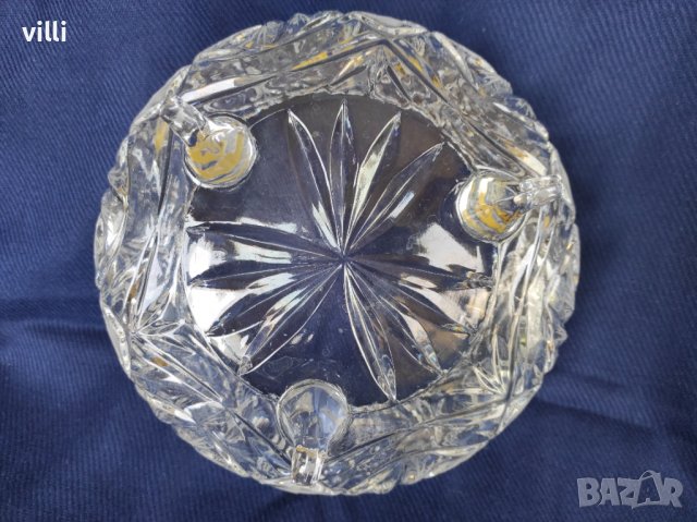 Красива купа от оловен кристал - ръчно гравирана, снимка 5 - Други - 39606156