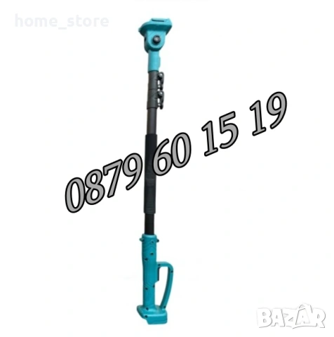 Комплект 4 в 1 Акумулаторна Лозарска ножица, верижен трион 15 см, акумулаторна духалка и прът, снимка 6 - Други инструменти - 53737828