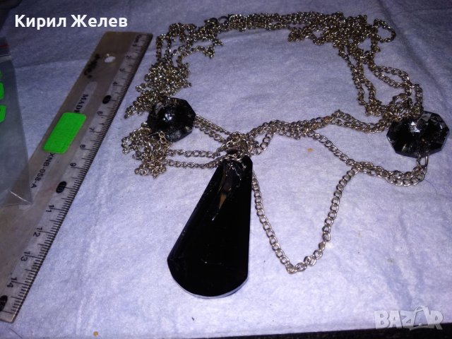 РАЗКОШНО КОЛИЕ ФЕШЪН ОГЪРЛИЦА БЛАГОРОДНА СТОМАНА с ФАСЕТИРАН ОПУШЕН КРИСТАЛ / КВАРЦ 37110, снимка 10 - Колиета, медальони, синджири - 41681958